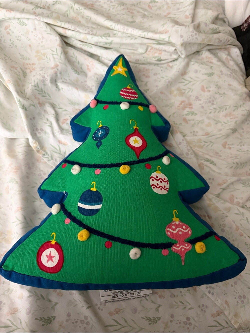 Christmas tree pillow